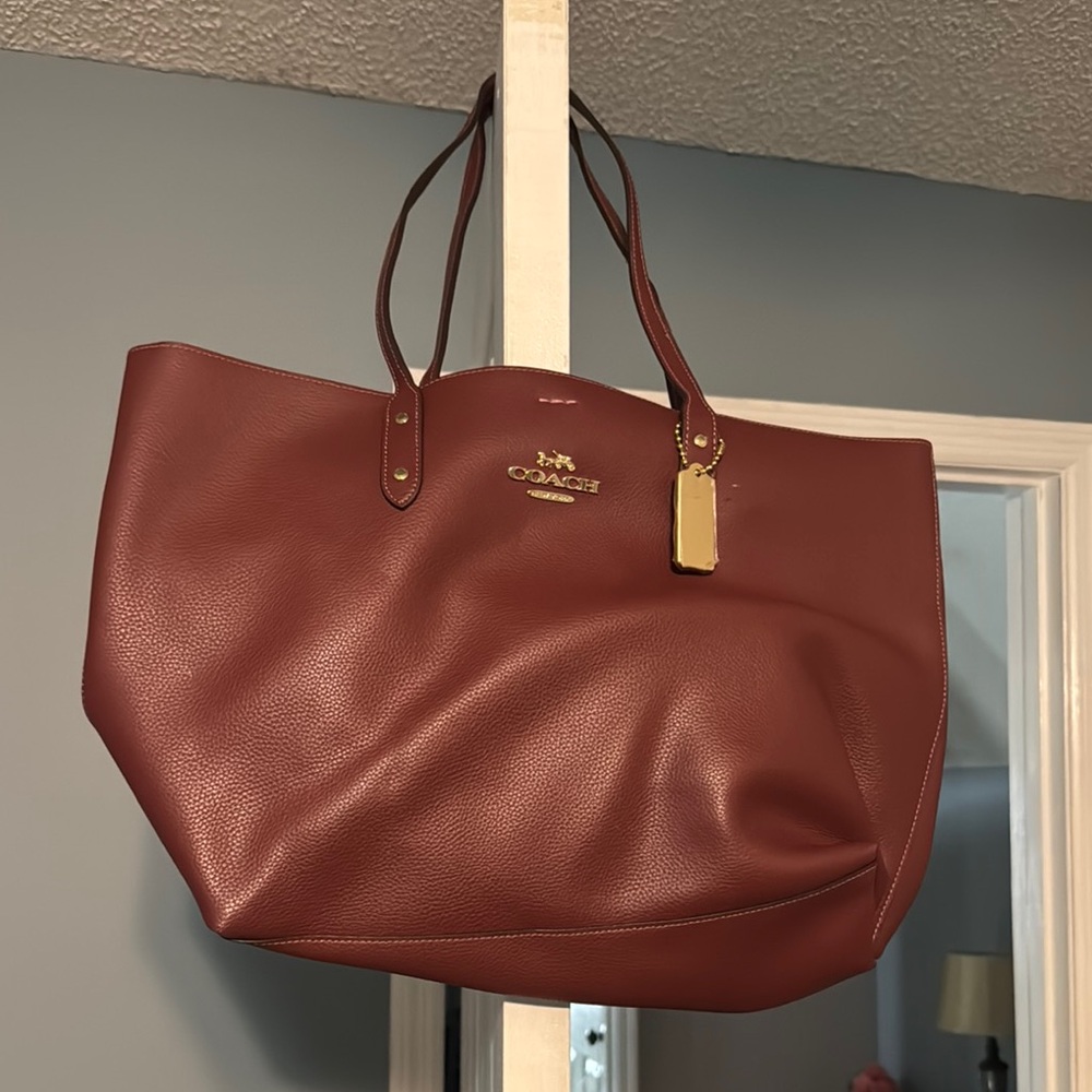Coach Mahogany Leather Tote